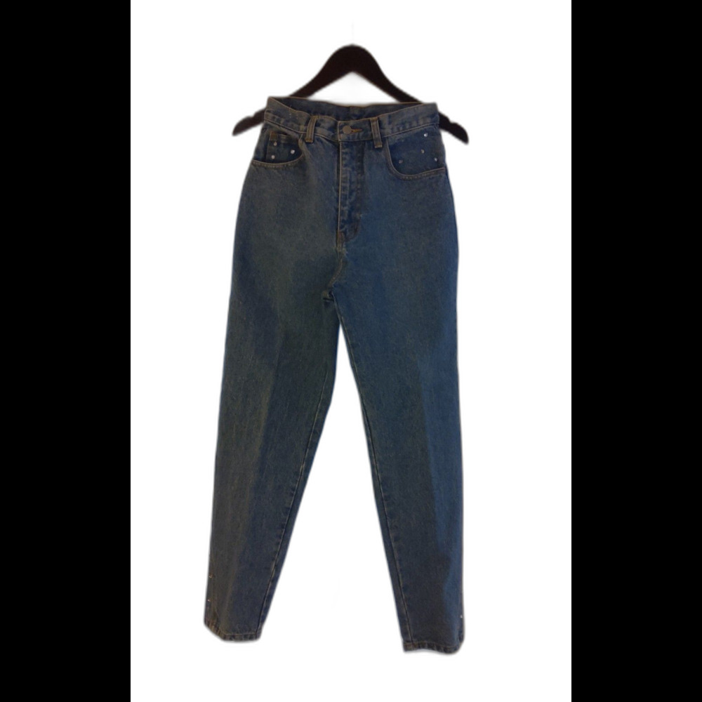 vintage jordache jeans womens 80s ( 26 × 28 ) Rhinestones on pocket & bottom of